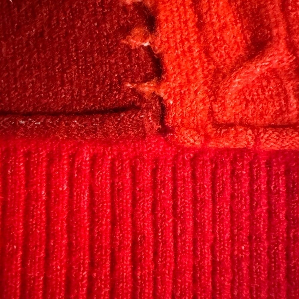 Zara Knit Red Sweater oversized # A1 - Picture 8 of 8